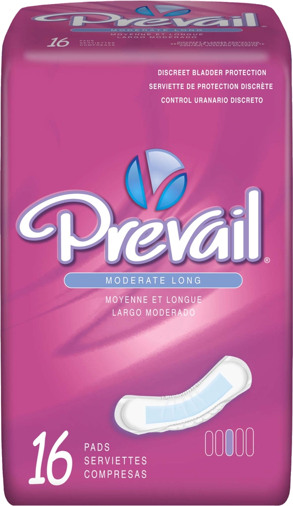 Prevail® Bladder Control Pad 13 Inch Length Moderate Absorbency